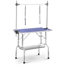 BUG HULL Blue 36" Folding Dog Pet Grooming Table Heavy Duty Stainless Steel pet dog Cat Grooming Table