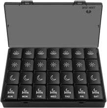 将图片加载到图库查看器，Extra Large 7 Day Pill Organizer 4 Times a Day for Vitamin/Fish Oil/Supplements