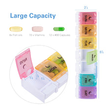 将图片加载到图库查看器，AM PM Pill Organizer for Vitamins / Supplements / Fish Oils