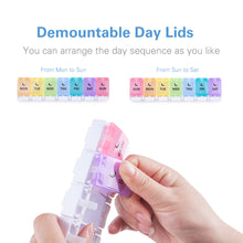 将图片加载到图库查看器，AM PM Pill Organizer for Vitamins / Supplements / Fish Oils