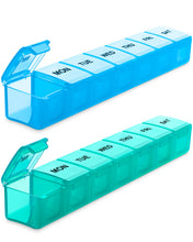 将图片加载到图库查看器，2 Pack Extra Large Traveling Pill Organizer for Vitamins, Fish Oils, Supplements