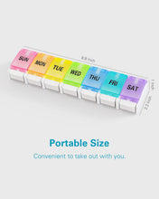 将图片加载到图库查看器，2 Pack Weekly Easy to Open Pill Organizer
